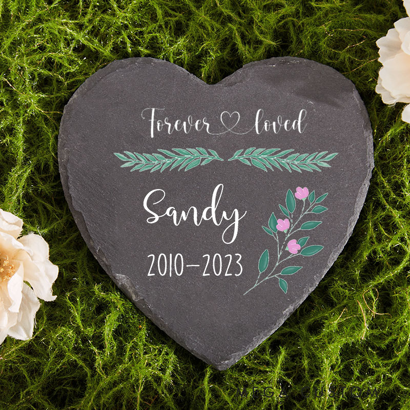 Personalized Planted in Memory Flat Garden Stone Memorial Gardening Gift In Loving Memory Gift Memorial Rock Floral Memorial Stone