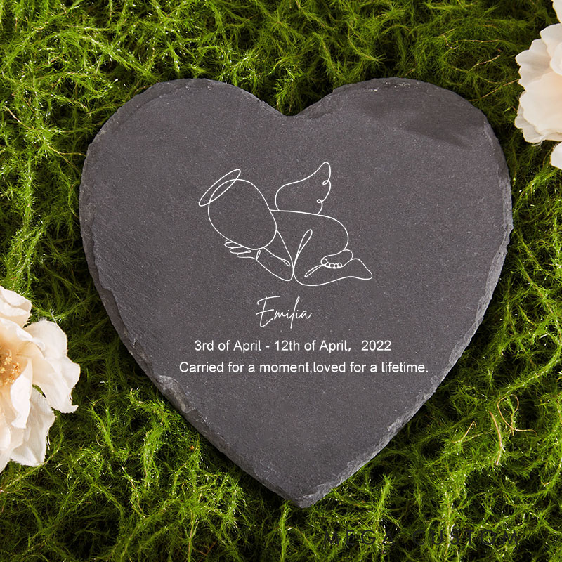 Personalized Baby Memorial Stone Infant Loss Miscarriage Garden Stone Sympathy Gifts for Mother Father Infant Loss Keepsake