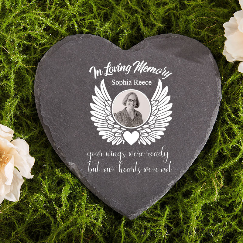 Personalized Memorial Stone Custom Photo for Loss of Loved One Sympathy Gift Weatherproof Grave Marker in Memory of Loved one Gifts