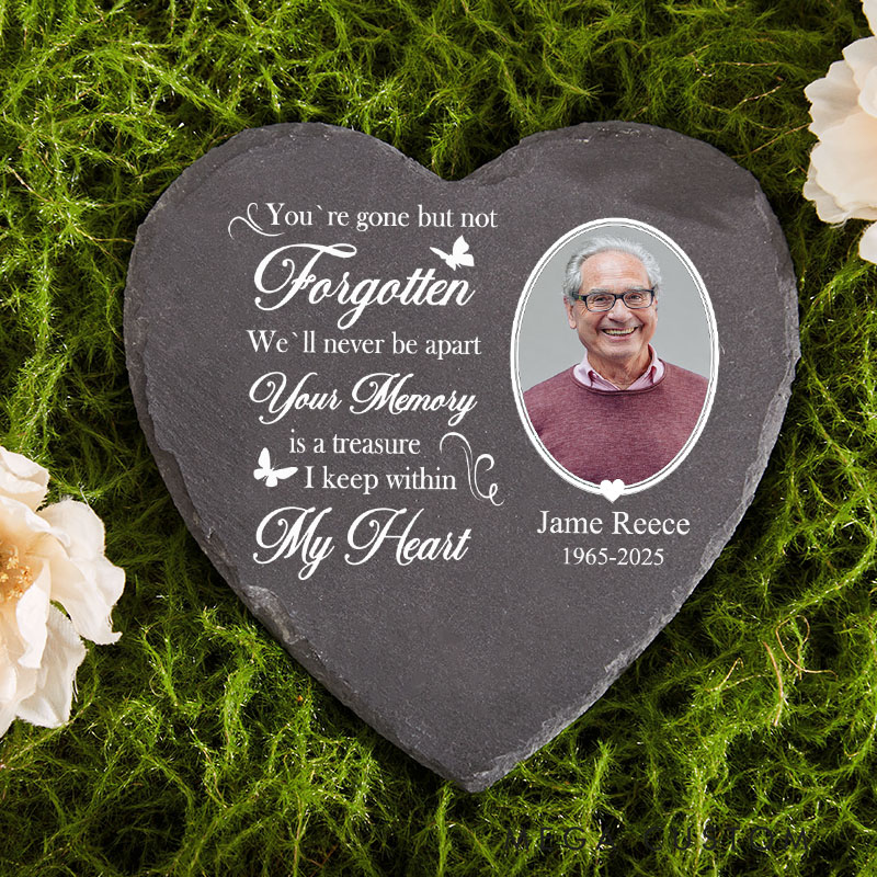 Personalized Memorial Stone for Loss of Loved One Custom Name And Photo Grave Marker Sympathy Gift Funeral Keepsake Tombstone for Cemetery