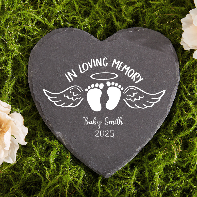 Personalized Baby Memorial Stone Miscarriage Garden Stone Stillbirth Keepsake Jesus Holding Baby Sympathy Gift Custom Baby Loss Garden Stone