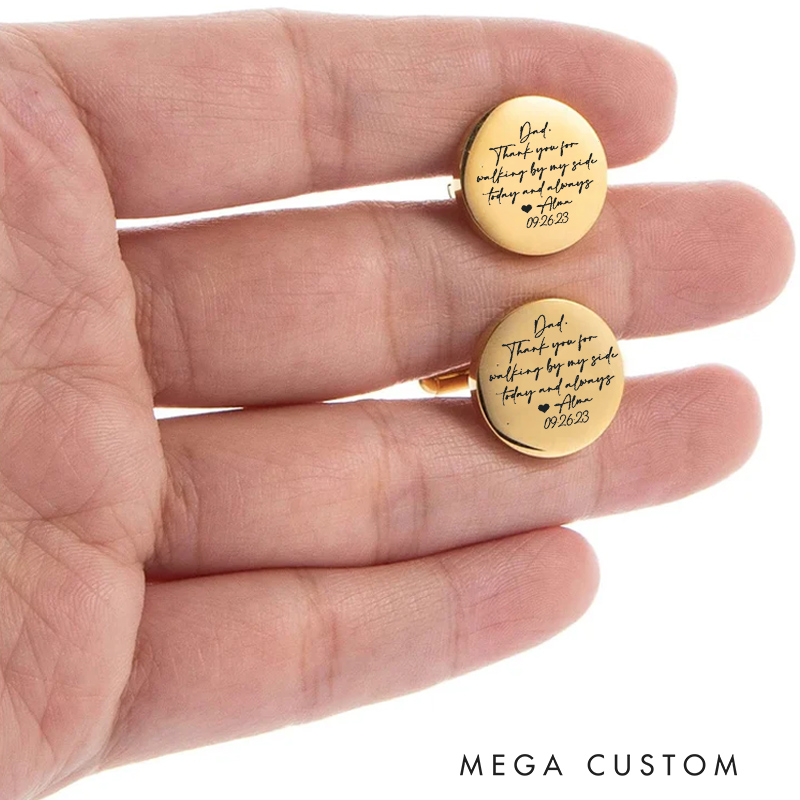 Personalized Memorial Cufflinks in Loving Memory Cufflinks Unique Wedding Gifts Father of the Bride Gift Keepsake Sympathy Gift 