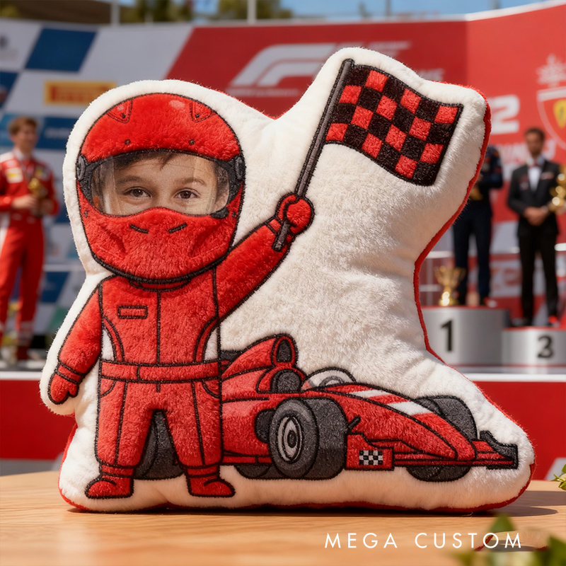 Personalized Racing Driver Pillow with Custom Name Graphic 3D Print Pillow 
