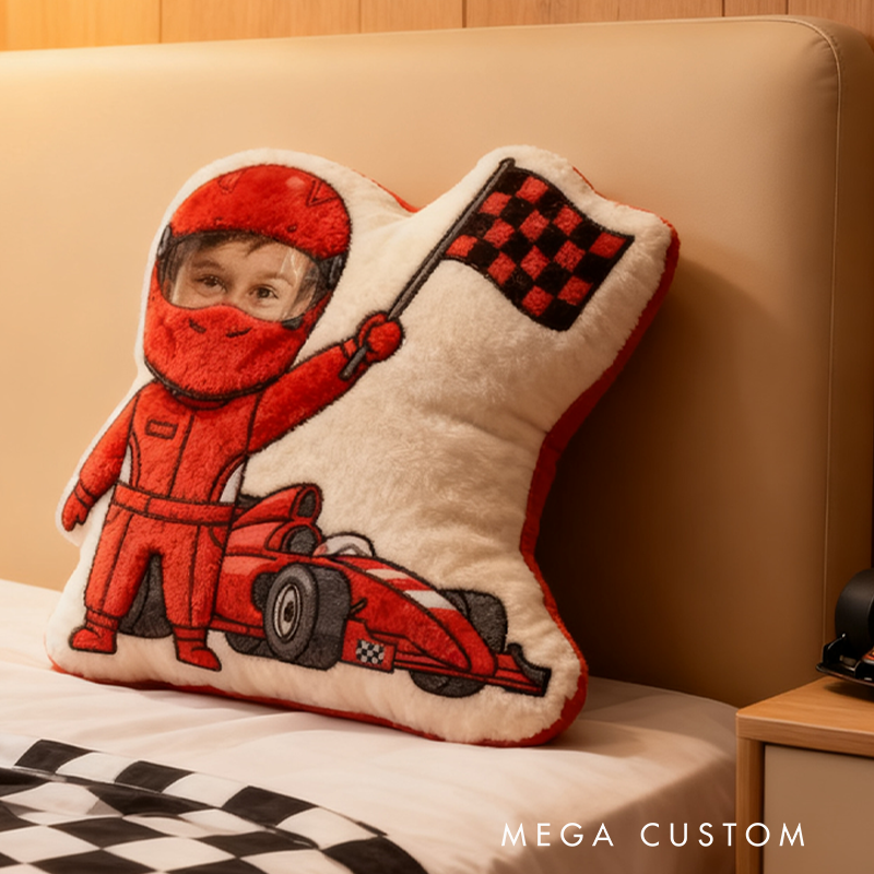 Personalized Racing Driver Pillow with Custom Photo Graphic 3D Print Pillow 