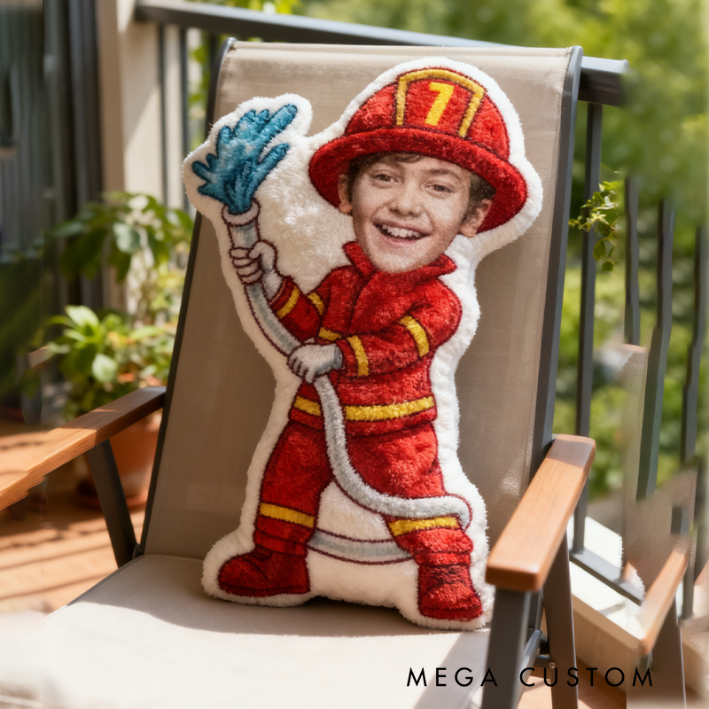 Personalized Go-Kart Racer Pillow with Custom Face Design 3D Print Pillow 