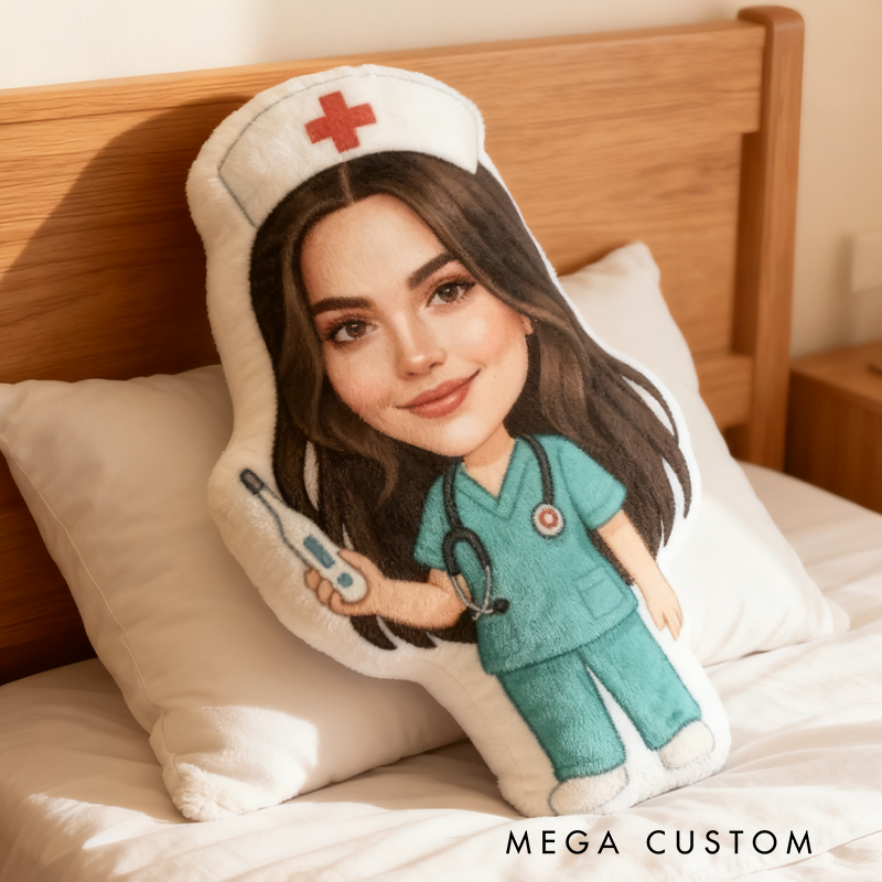 Custom Nurse Pillow with Custom Face Design 3D Print Pillow Custom Nurse Photo Pillow