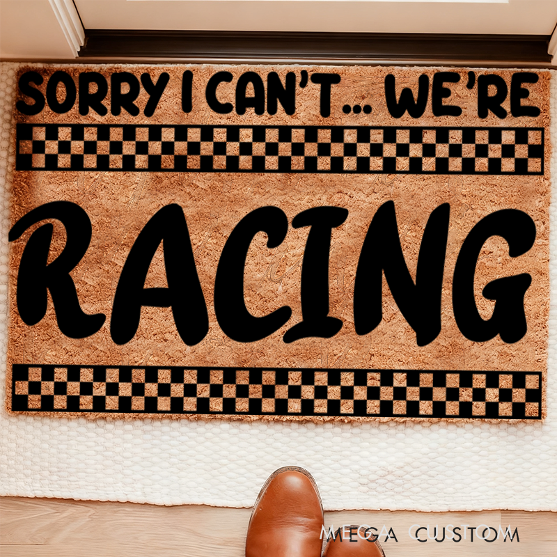 Personalized Racing Doormat Custom Name Motocross Doormat Motocross Rug