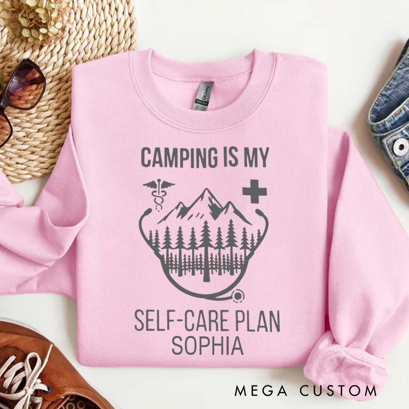 Personalized Camping is my Self-Care Plan shirt Custom Name Shirt 