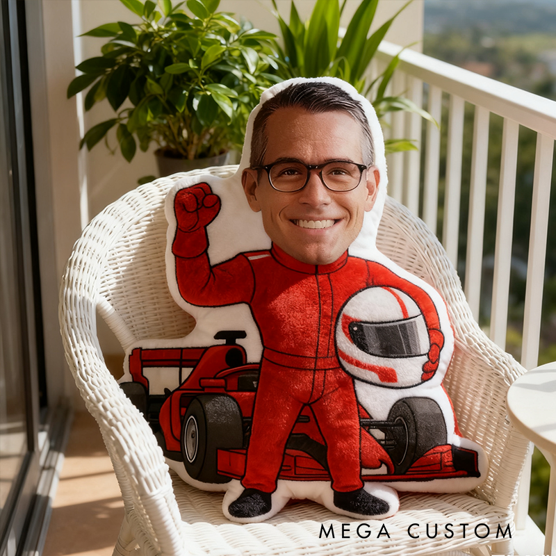 Personalized Racing Driver Pillow Xmas Gift Racing Lover Gift Custom Photo Graphic 3D Print Pillow 