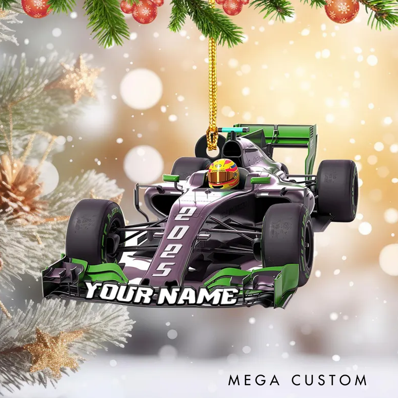 Personalized Race Car Christmas Ornament Race Car Tree Hanging Decor Gift For Race Car Lovers