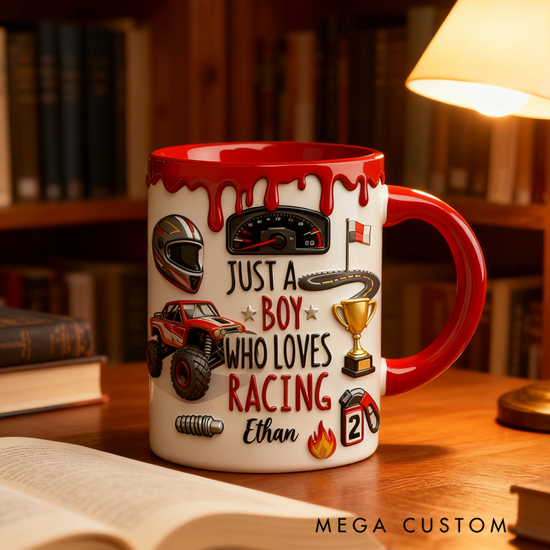 Personalized Racing Themed Mug Custom Racing Speed Lover Mug Xmas Gift 