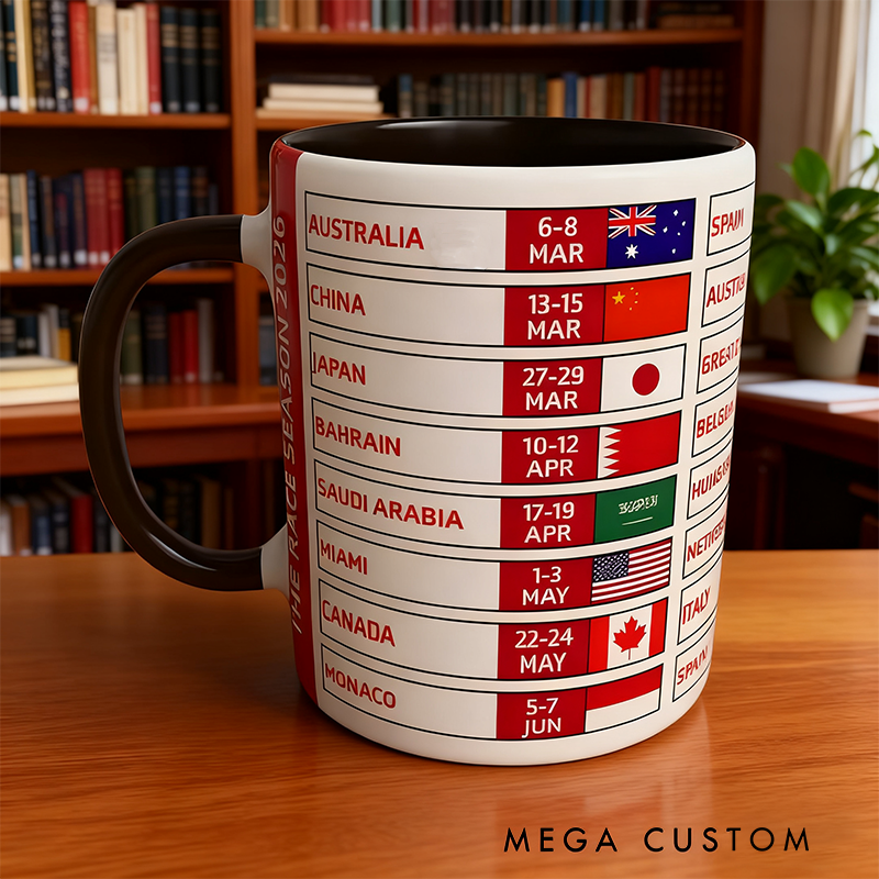 Personalized The Race Season 2026 Mug Racing Themed Mug Custom Racing Speed Lover Mug Xmas Gift 