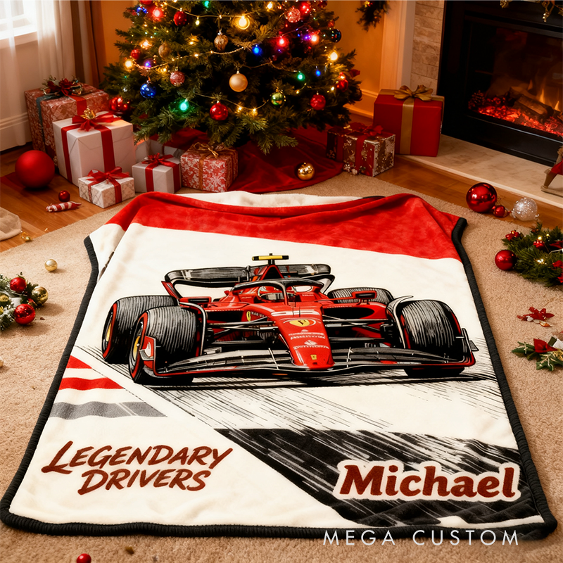 Personalized Legendary Drivers Racing Blanket Custom Name Racing Blanket Xmas Gift