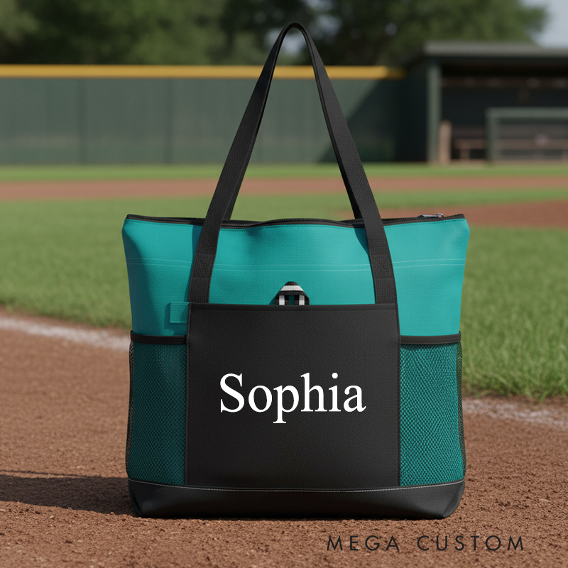 Personalized Sports Tote Bag Custom Tote Bag with Name Shoulder Bag with Mesh Pockets Travel Tote Bag Gym Accessories Outdoor Essentials