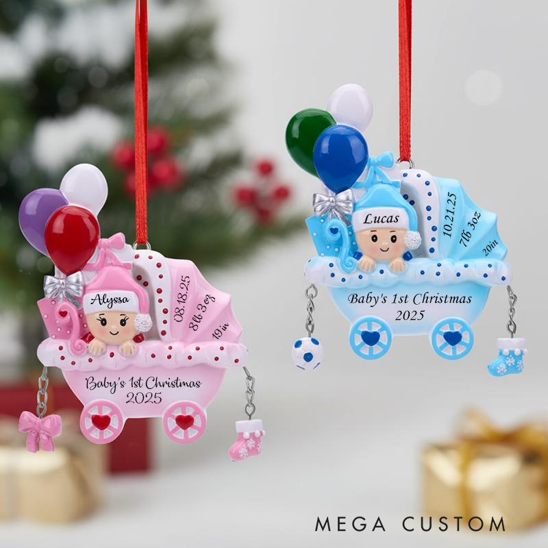 Personalized 2025 Christmas Ornament with Family Member Name Family Ornament Family of 3 4 5 Ornament Christmas Keepsake