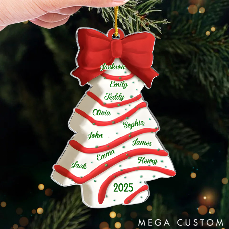 Personalized Family Christmas Ornaments Family Christmas Tree Cake Christmas Gift For Family Members