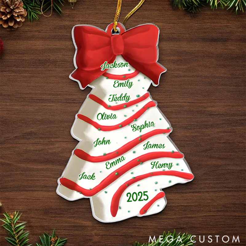Personalized Family Christmas Ornaments Family Christmas Tree Cake Christmas Gift For Family Members