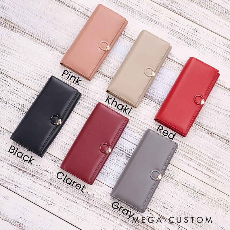 Personalized Leather Wallet For Her Birth Flower Wallet with Name Engraved Wallet For Women Leather Purse Birthday Gift For Her Gift For Mother Bridesmaid Gift Christmas Gift