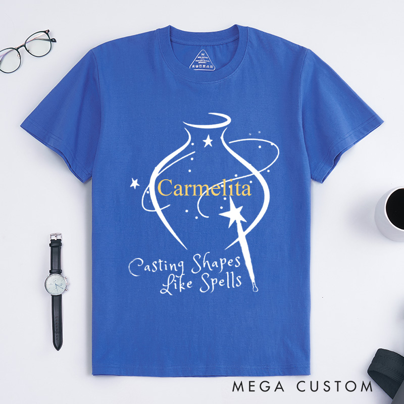 Personalized Casting Shapes Like Spells Classic T-Shirts Wizard Pottery Shirt Pottery Shirt Customized Name Shirt Gift for Pottery Lover