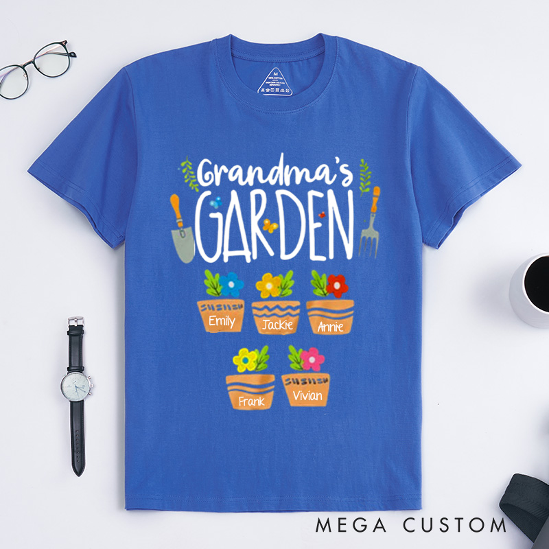 Personalized Grandma's Garden Classic T-shirts Grandma Gift Nana Shirt Oma Shirt Grandma Shirt Grandma Tee Gardening Gifts Mother's Day Gift