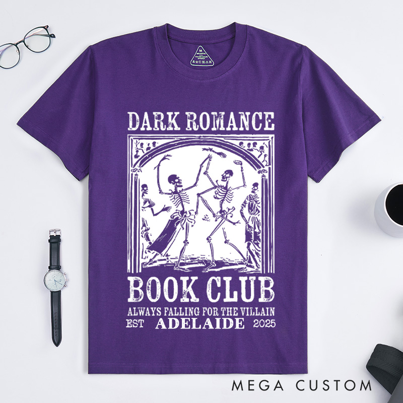 Personalized Dark Romance Book Club Classic T-Shirts, Trendy Literature Shirt Romance Book Shirt Dark Academia Tee Book Lover Gift