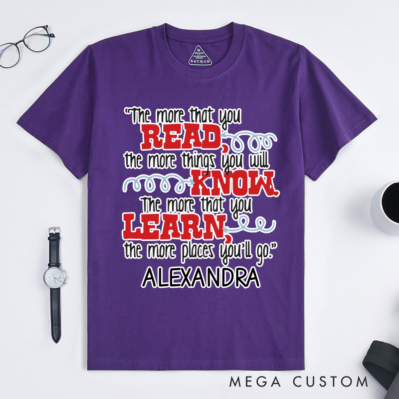 Personalized the More That You Read Classic T-Shirts Librarian T-Shirt Reading Lover Shirt Book Lover Shirt Librarian Shirt for Reader