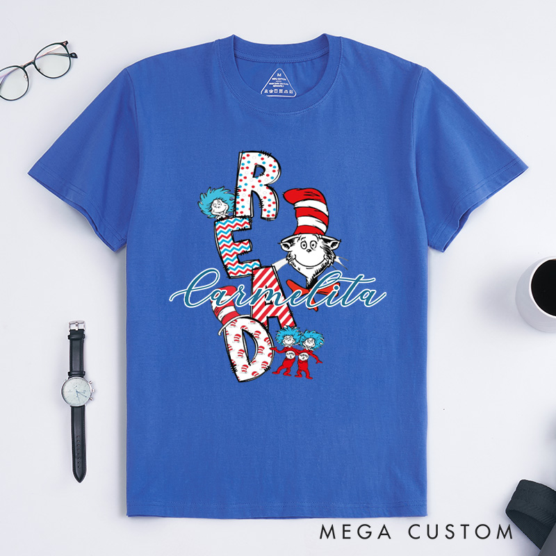 Personalized Trendy Read Classic T-Shirts Read Across America Shirt Funny Reading T Shirt Bookish Shirt Book Lover Gift for Reader