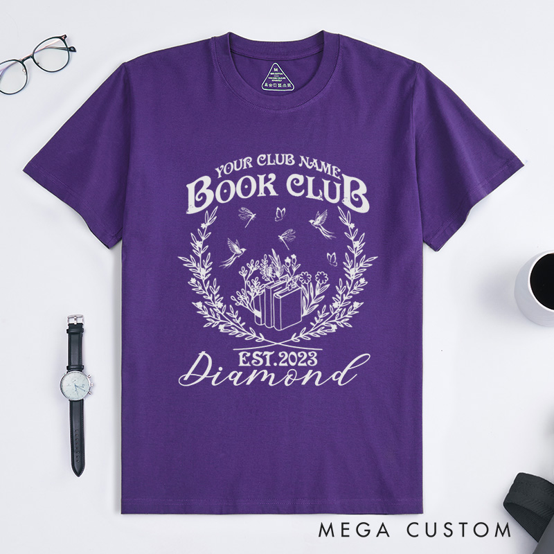 Personalized Book Club Classic T-Shirts Since Reading Club Shirt Bookish Gift Book Lover Gift Book Lover Shirt Name Book Club Tee Book Gift