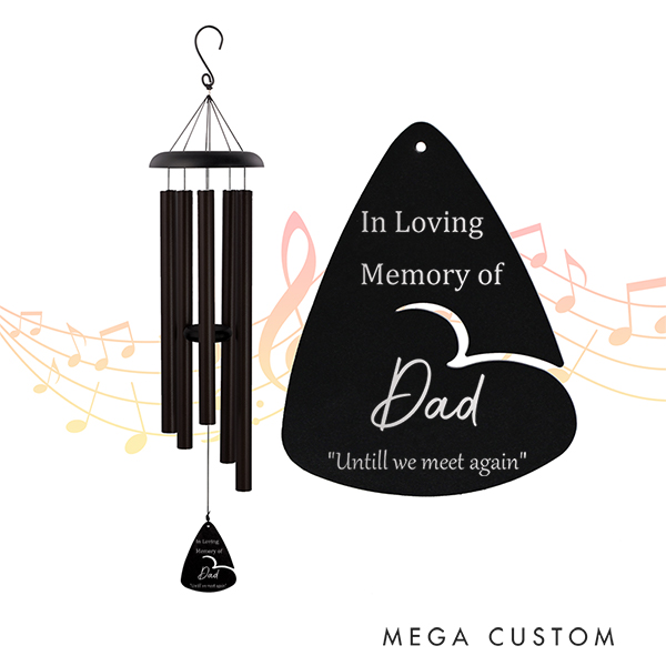 Personalized Memorial Wind Chimes for Outside Sympathy Wind Chimes Memorial Gifts for Loss of Loved One Remembrance Gift for Funeral