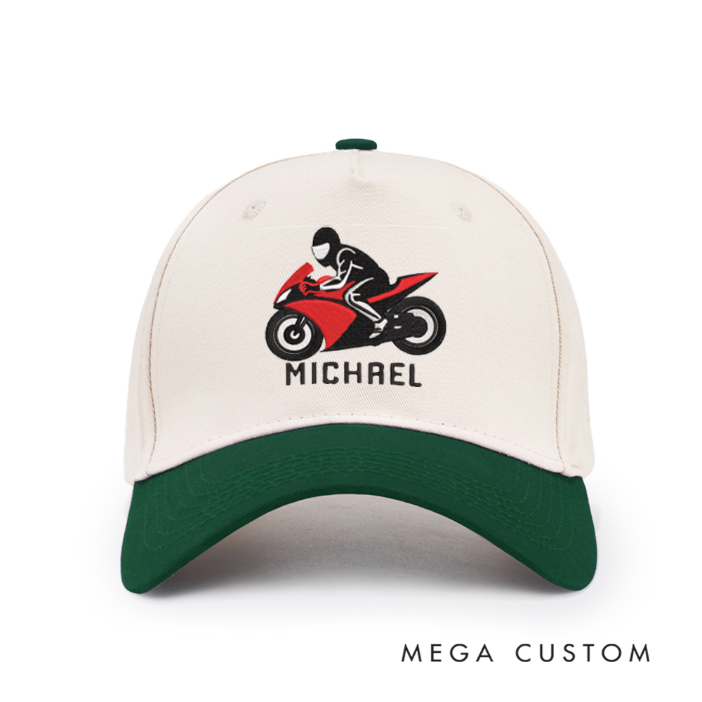 Personalized Motorcycle Racing Caps Embroidered Cap Custom Gift 