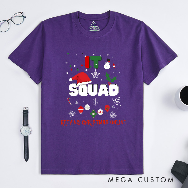 Personalized It Squad Christmas T-Shirt Tech Teams Shirt Computer Technology Lovers Shirt Christmas Gift for Geek Nerd