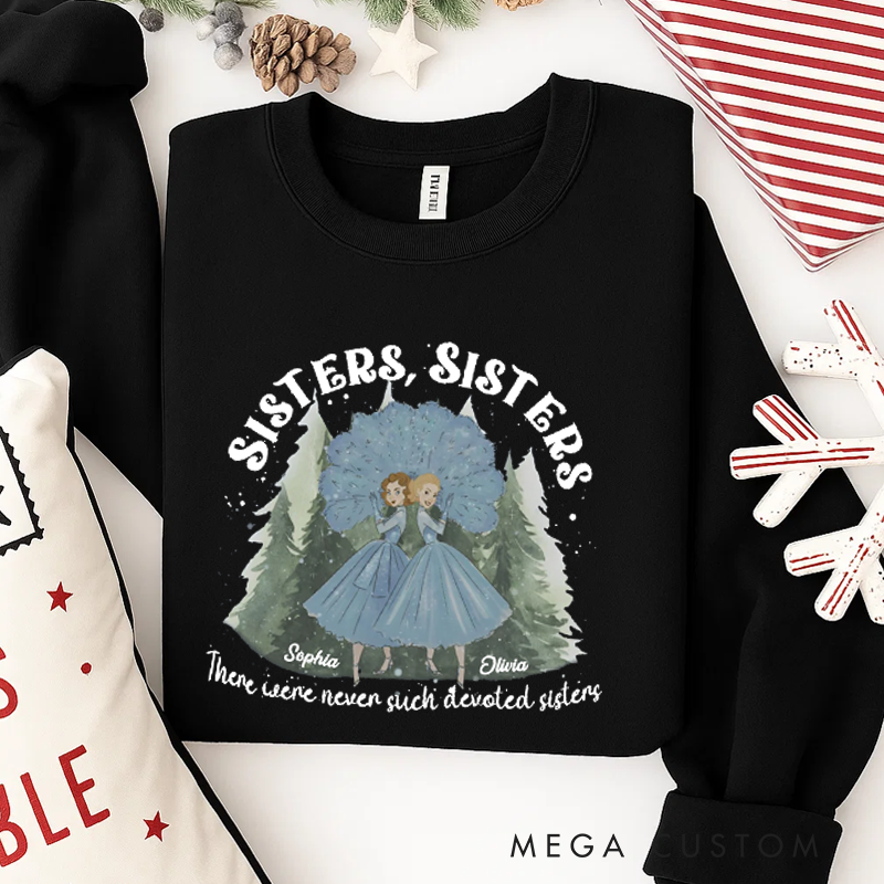 Personalized Classic Sweatshirts Vintage White Movie Christmas Sweatshirt Haynes Sisters Sweatshirt Christmas Song Sweatshirt