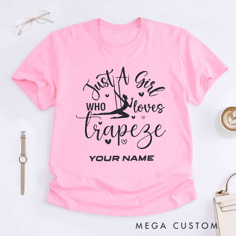 Personalized Dance Lover Girl T-Shirts Gift Custom Name Tee Dance Shirt Unique Fitness Present for Women and Girls