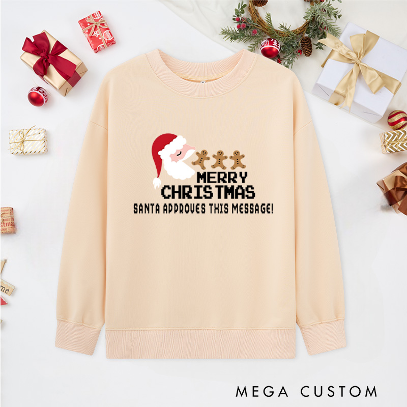 Personalized Merry Christmas with Gingerbread Cheer Classic Sweatshirts Christmas Gift for Geek Nerd