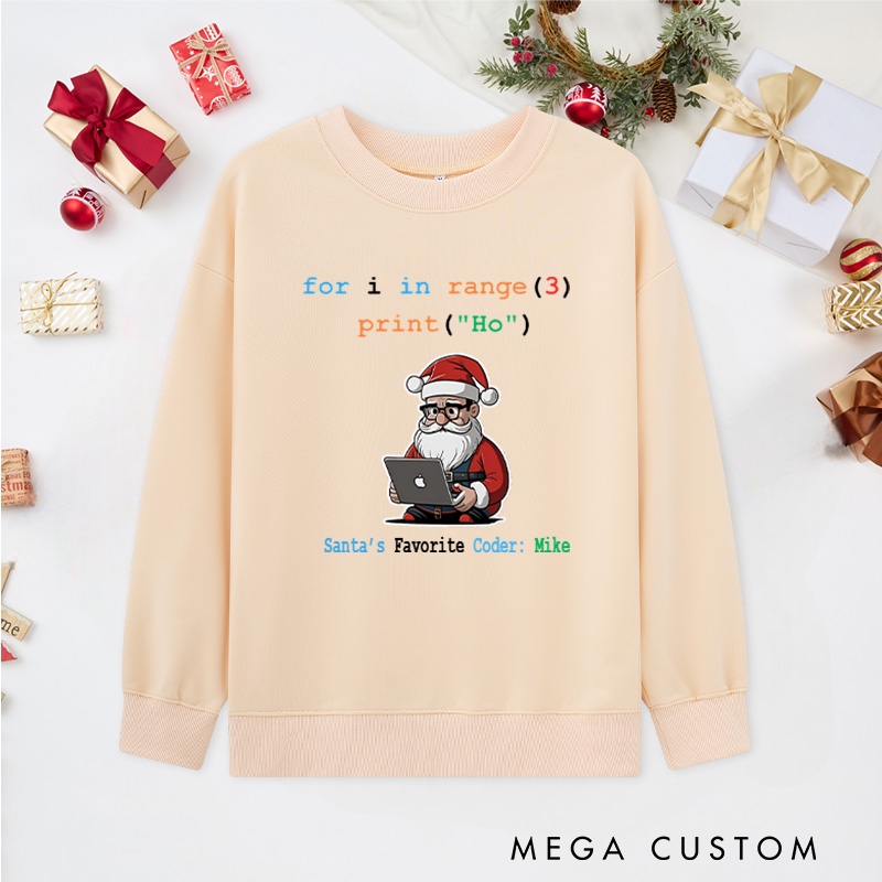 Personalized Code like Santa Christmas Sweatshirts Programmer Computer Technology Lover Sweatshirts Christmas Gift for Geek 