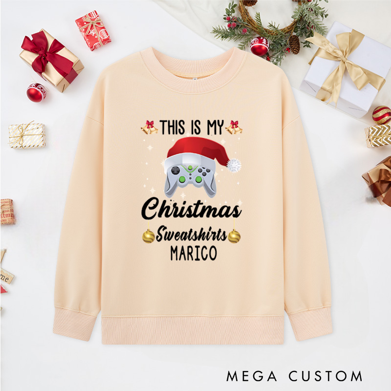 Personalized This Is My Christmas Classic Sweatshirts Gamers Sweatshirts Christmas Gift for Geek Nerd