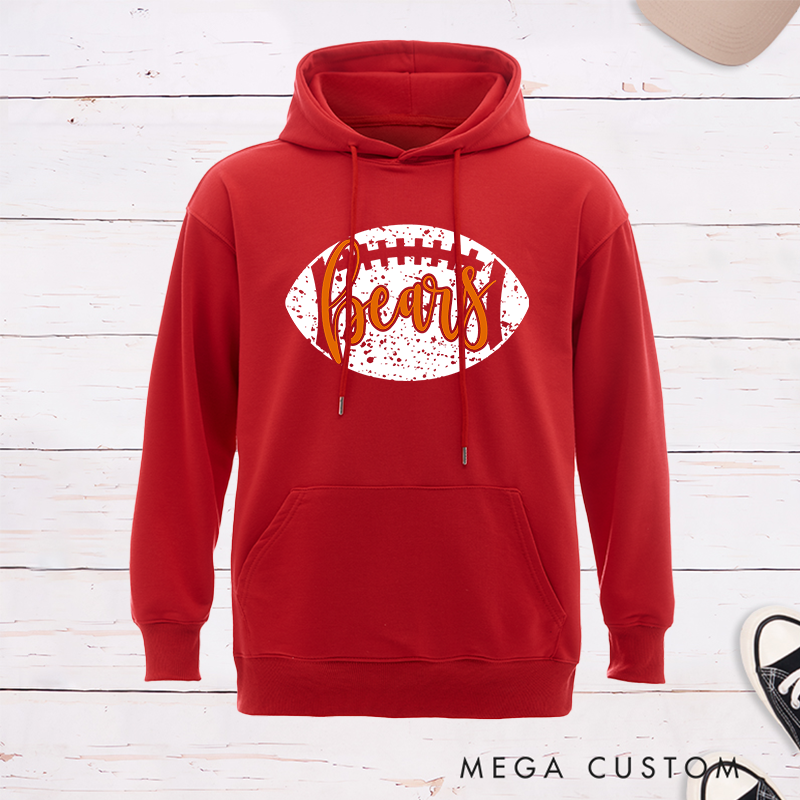 [Copy]Personalized American Football Hoodie Cap for "My Heart is on the Line" with Custom Jersey Number