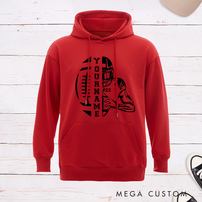 [Copy]Personalized American Football Hoodie with Custom Name,The Perfect Gift for Fans