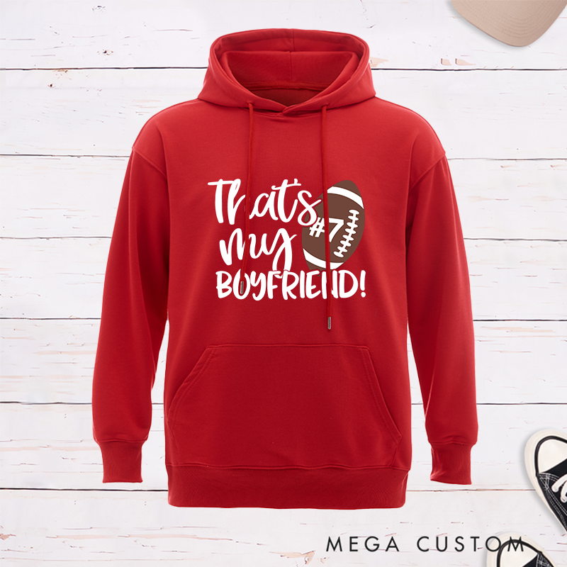 Personalized American Football Hoddies for "That's My Brothers" with Custom Number