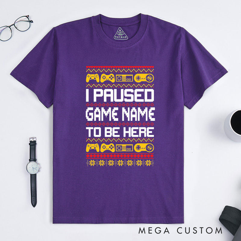 Personalized Game Lovers Christmas T-Shirt Gamers Shirt Christmas Gift for Geek Nerd