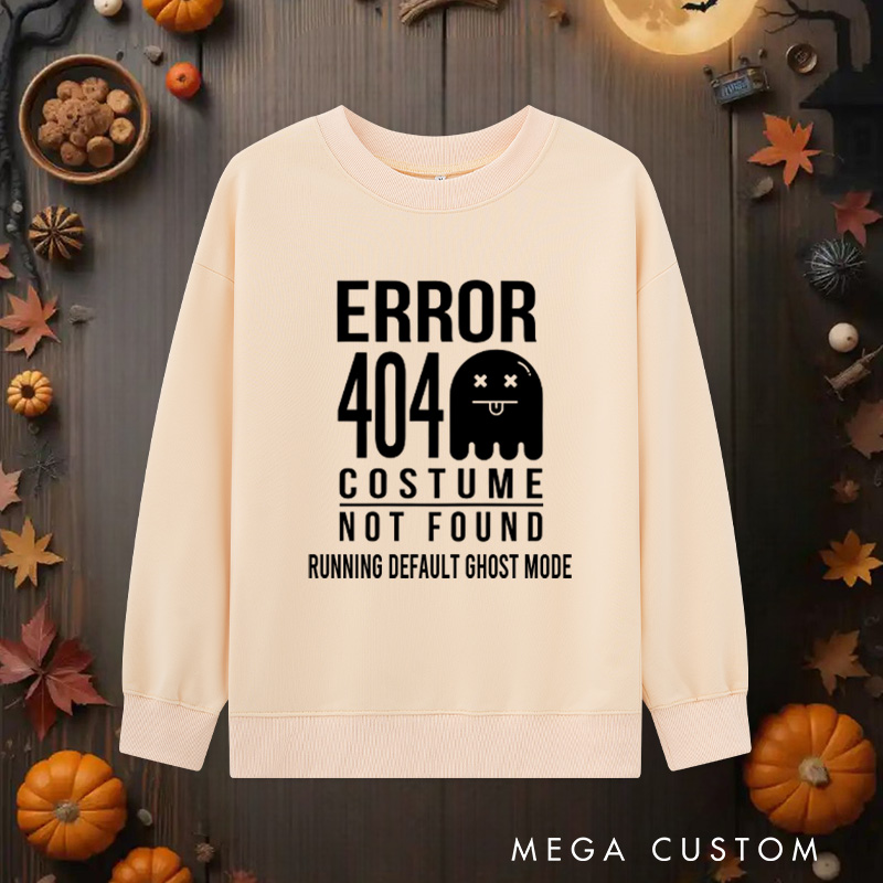 Personalized Computer Error 404 Sweatshirts Programmer Technology Lovers Sweatshirts Halloween Gift for Geek Nerd
