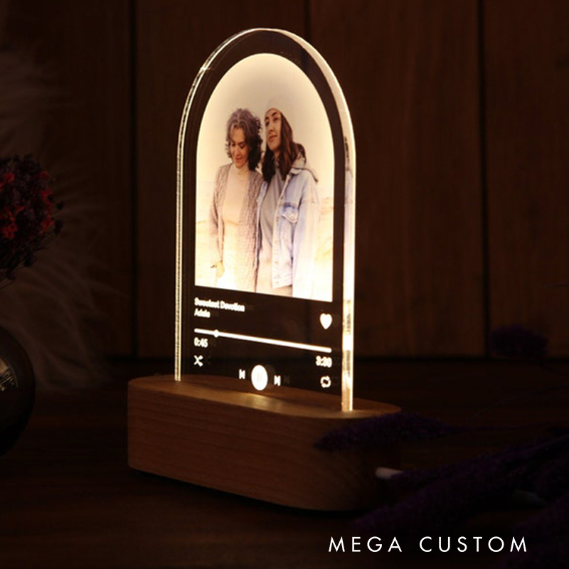 Personalize Gift with Photo Light Custom Light Up Picture Song Plaque