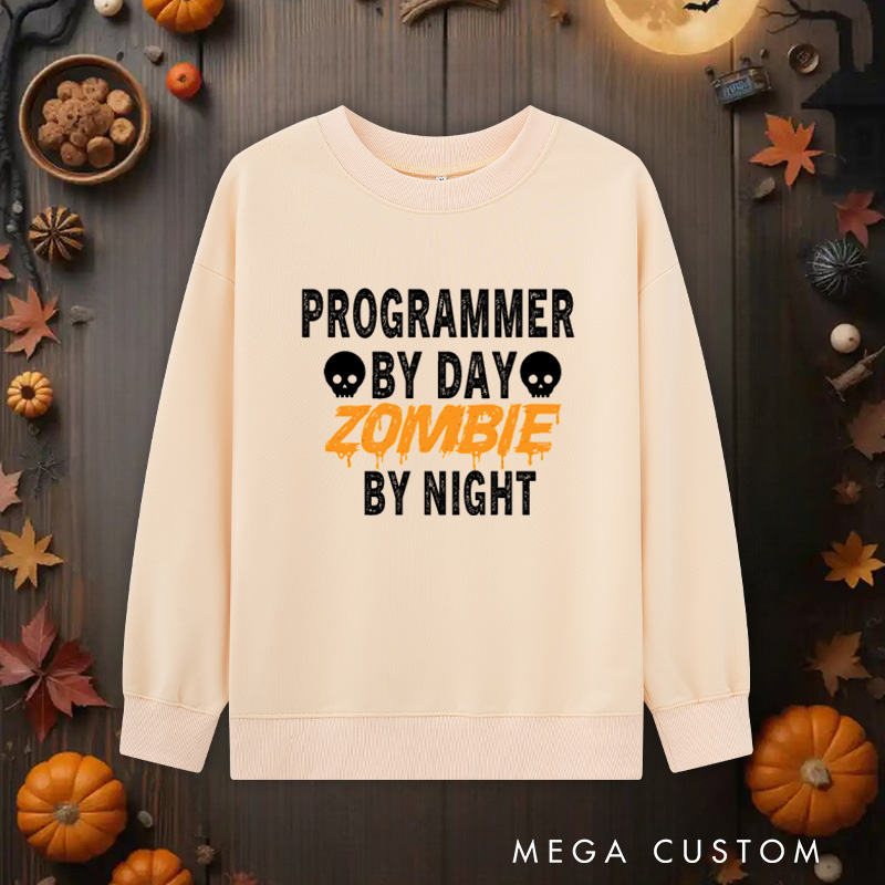 Personalized Programmer Lover Halloween Classic Sweatshirts Technology Computer Lovers Sweatshirts Gift for Geek