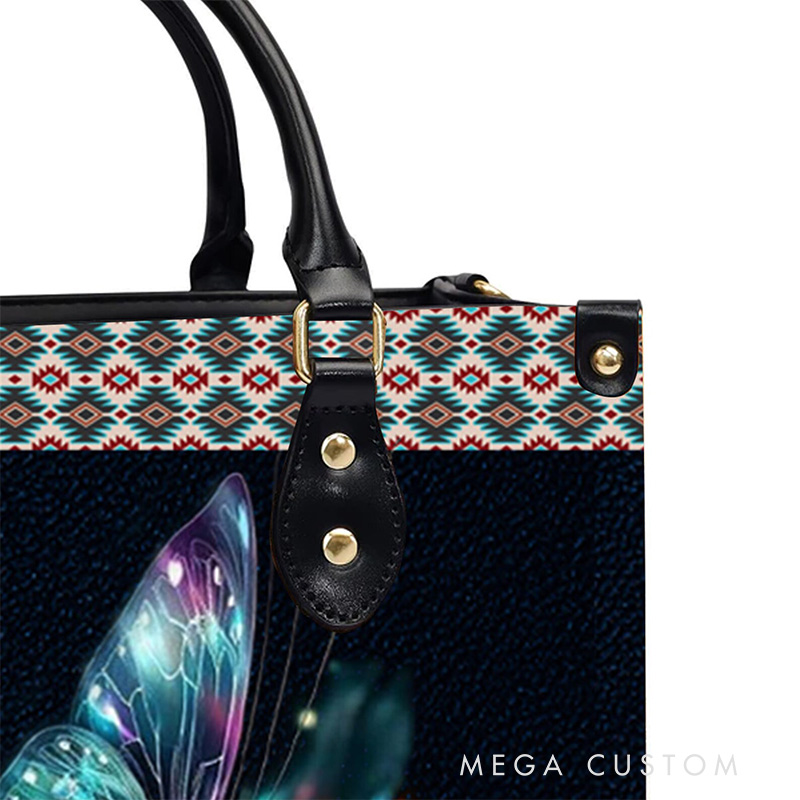 Personalized Blessed is the One Who Trusts in the Lord Leather Handbag with Name Religious Gift Christian Gift for Her