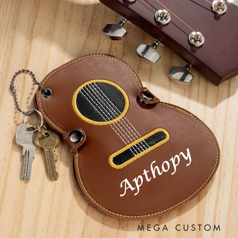 Personalized Guitar Pick Holder Custom Guitar Pick Leather Case Leather Guitar Pick Holder Guitar Pick Sleeve Case Pick Holder Bag