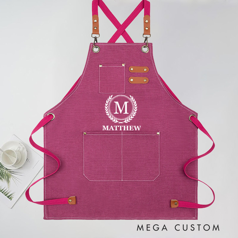 Personalized Gardening Apron with Name Green Planting Apron Gardening Apron with Pockets Outdoor Aprons Custom Gardener Gift 