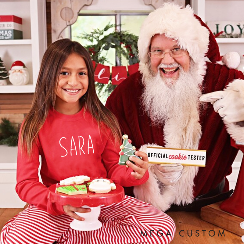 Personalized Festive with Names Christmas Pajamas 