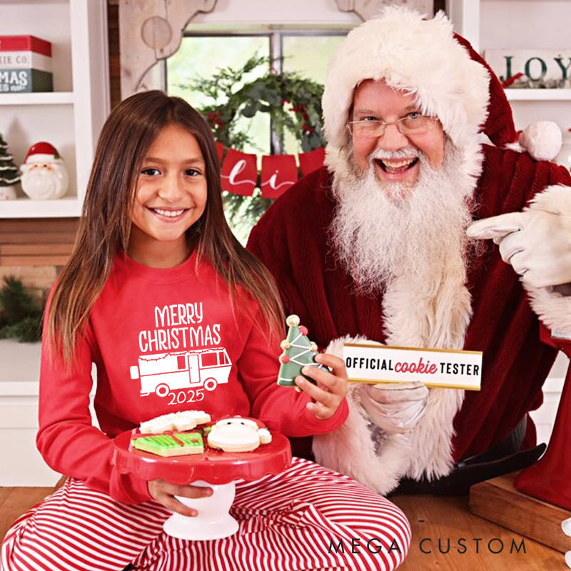 Personalized Merry Christmas Fire Truck Holiday Christmas Pajamas