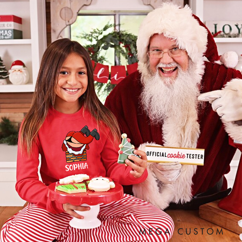 Personalized Cute Santa Claus Christmas Pajamas