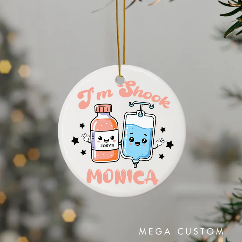 Personalized Nurse Halloween Ornament I'm Shook Design Ornament 